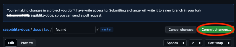 commit changes