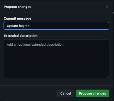 commit changes